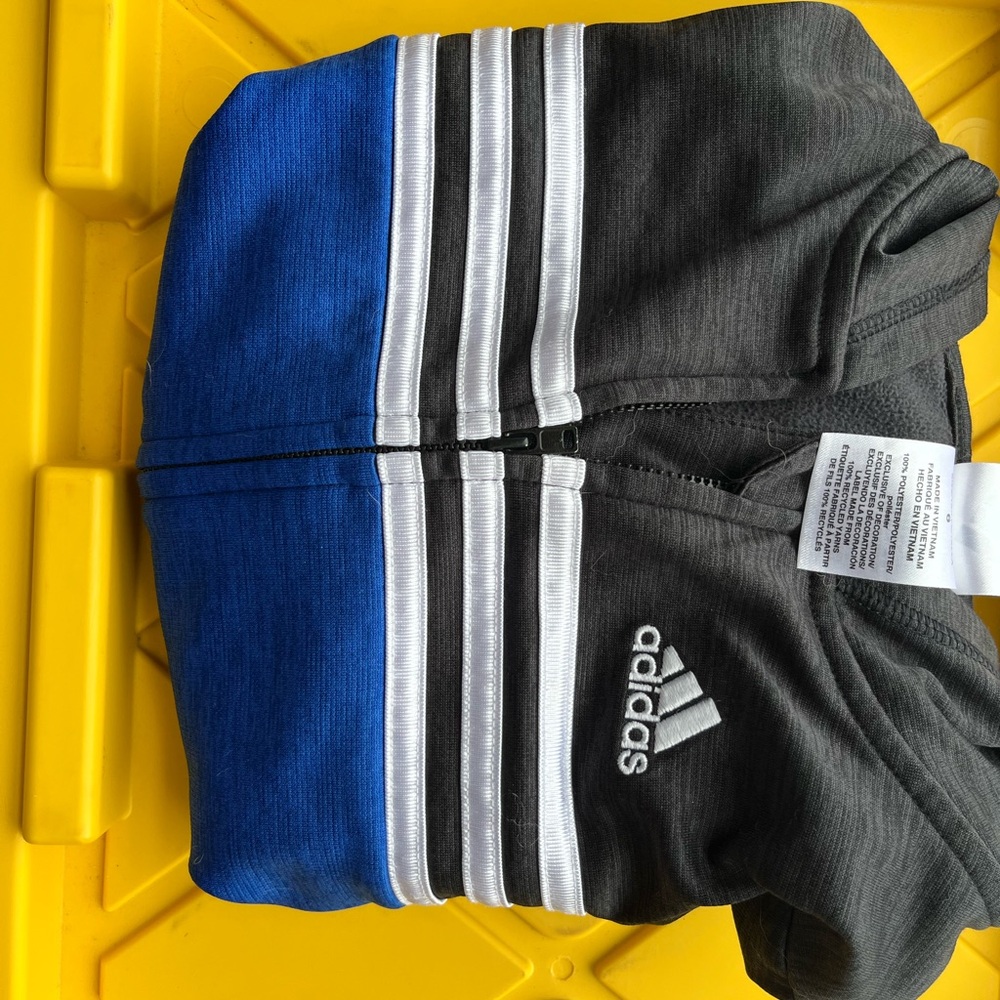 Adidas Black and Blue Track Jacket